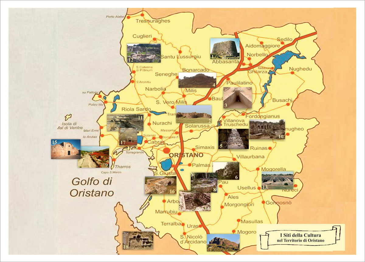 EPDO Cartina Itinerario Turistico provincia di Oristano